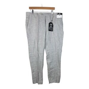 New Joseph Joe Abbound Linen Dress Pants‎ size 40X32 Light Gray